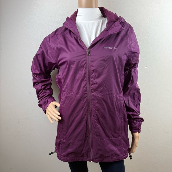 Arctix Rain Jacket Water Repellent Lightweight Fleece Lined Purple Womens Medium - Picture 1 of 10